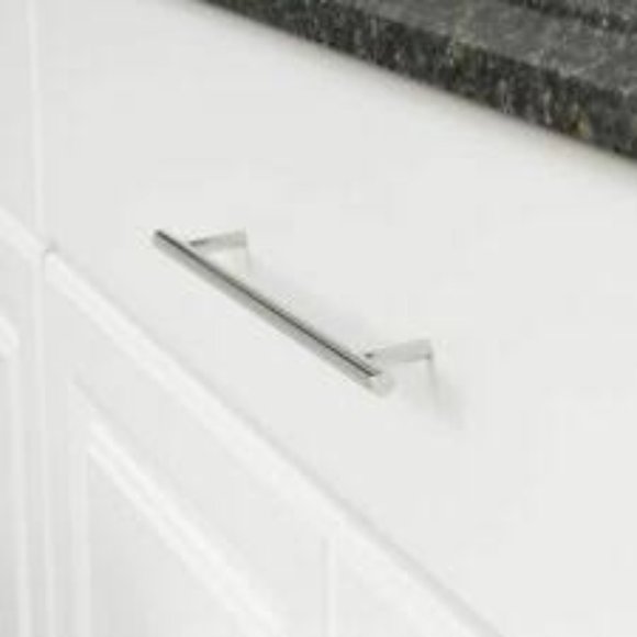 NEW Cabinet Drawer Solid Bar Pulls Brushed Stainless Steel Finish (Pack of 10) - Picture 8 of 10